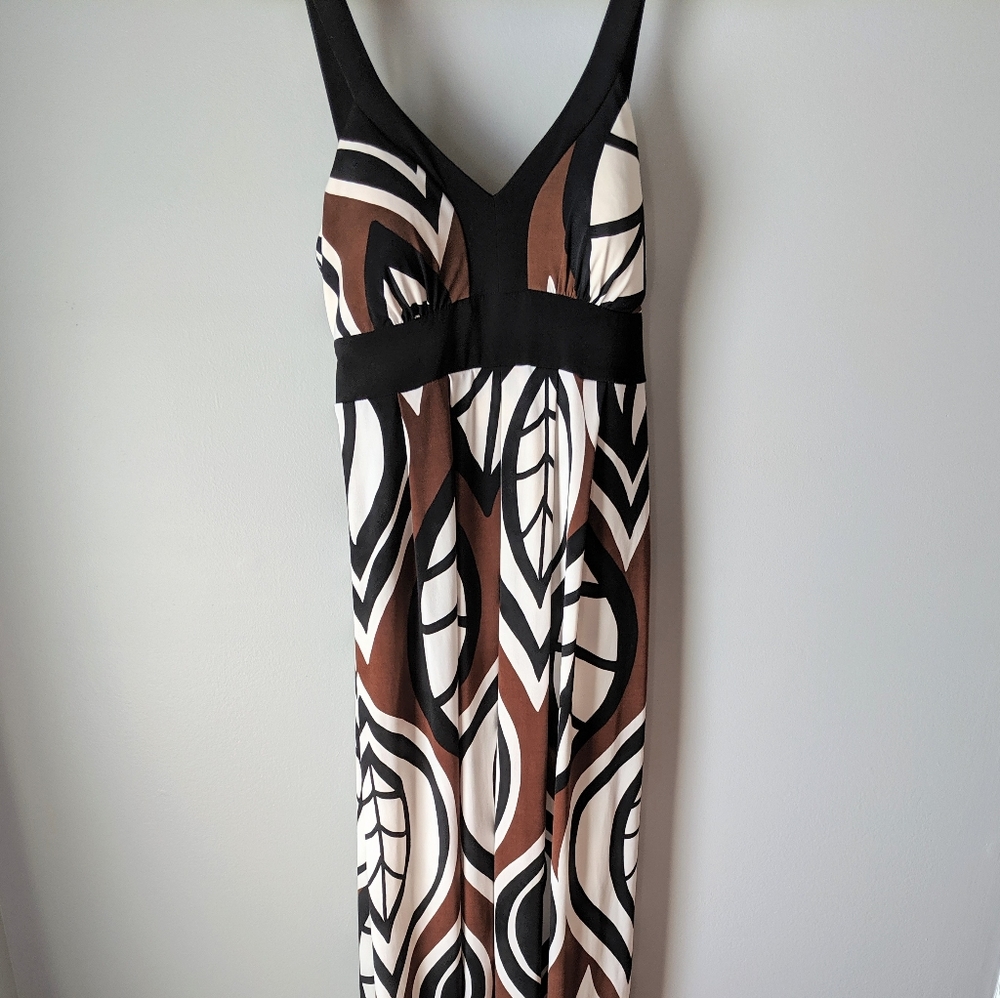 Bisou Bisou brown and black maxi dress